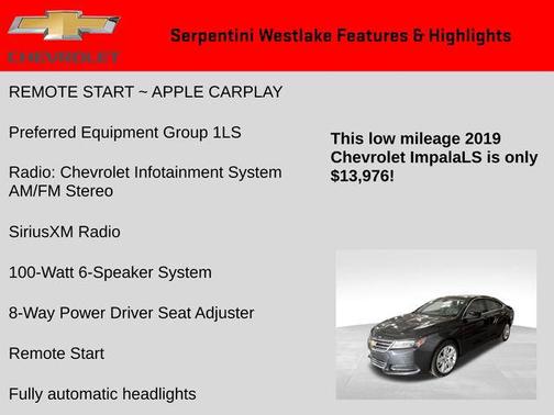 2019 Chevrolet Impala 1LS