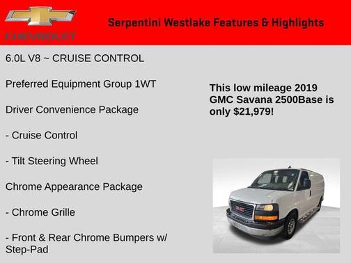 2019 GMC Savana 2500 Work Van