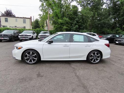 Platinum White Pearl 2025 Honda Civic Hybrid TOURING