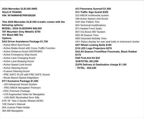 2024 Mercedes-Benz GLB 250 4MATIC