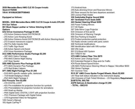 2026 Mercedes-Benz AMG CLE 53 4MATIC+