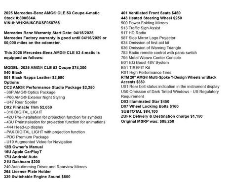 2025 Mercedes-Benz AMG CLE 53 4MATIC+