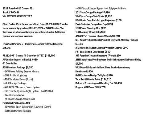 2023 Porsche 911 Carrera 4S Cabriolet