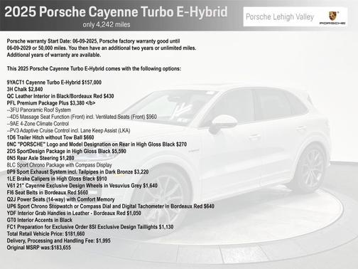 2025 Porsche Cayenne Cayenne Turbo E-Hybrid
