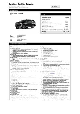 Black Raven 2021 Cadillac Escalade Premium Luxury Platinum