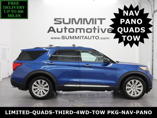 Atlas Blue Metallic 2020 Ford Explorer Limited