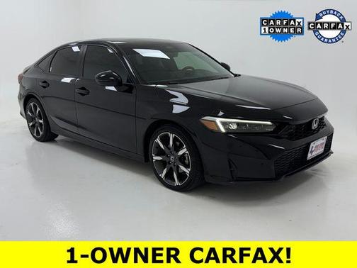 Crystal Black Pearl 2025 Honda Civic Hybrid Sport