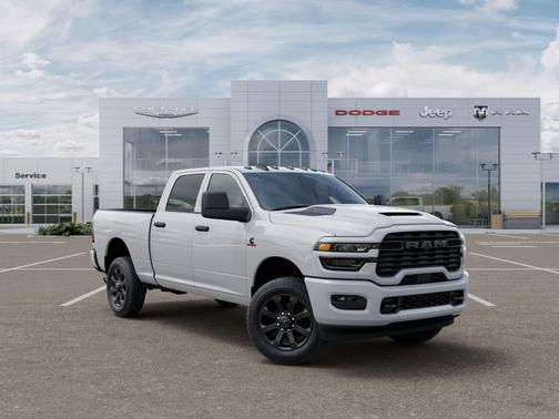 Bright White Clearcoat 2026 RAM 2500 Black Express Crew Cab 4x4 6'4' Box