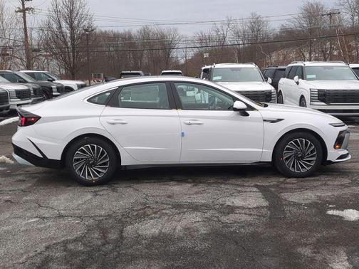 White 2026 Hyundai SONATA Hybrid SEL