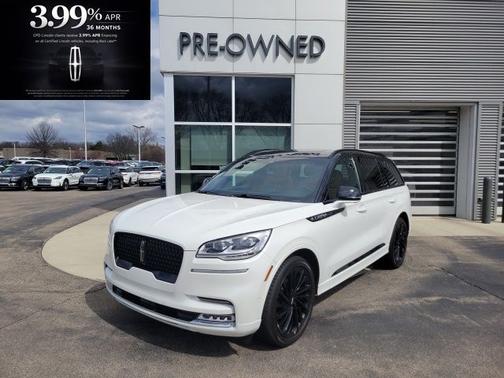 PRISTINE WHITE MET 3C 2023 Lincoln Aviator BLACK LABEL