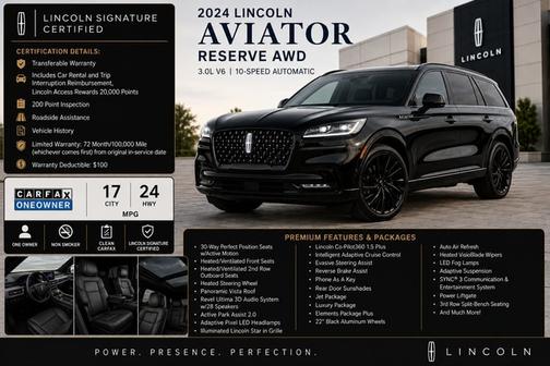 INFINITE BLACK MET CC 2024 Lincoln Aviator RESERVE