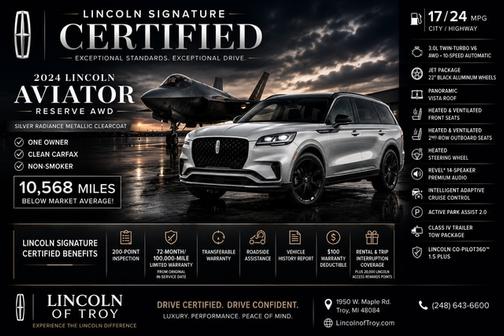 SILVER RADIANCE MET CC 2024 Lincoln Aviator RESERVE