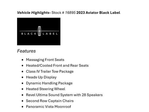 2023 Lincoln Aviator Black Label AWD