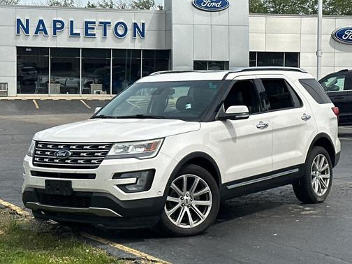 White Platinum Metallic Tri-Coat 2017 Ford Explorer Limited