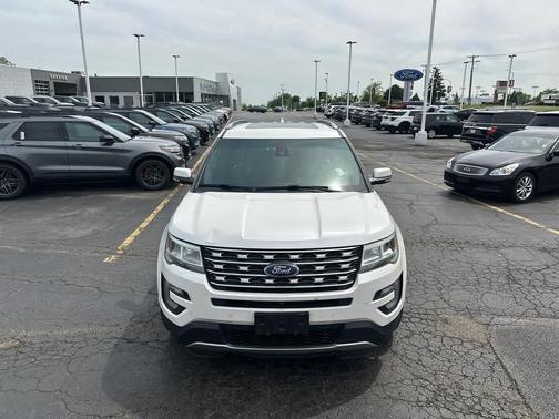 White Platinum Metallic Tri-Coat 2017 Ford Explorer Limited