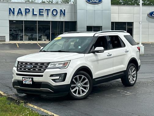White Platinum Metallic Tri-Coat 2017 Ford Explorer Limited
