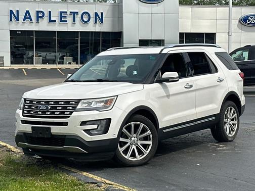 White Platinum Metallic Tri-Coat 2017 Ford Explorer Limited