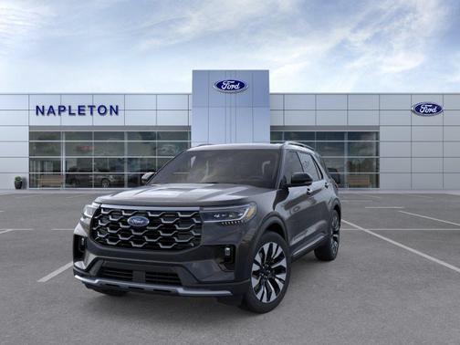 Agate Black Metallic 2026 Ford Explorer Platinum