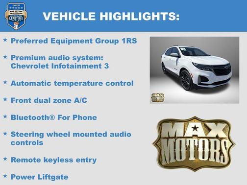 Summit White 2023 Chevrolet Equinox FWD RS