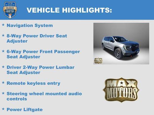 Sterling Metallic 2026 GMC Acadia AT4 AWD