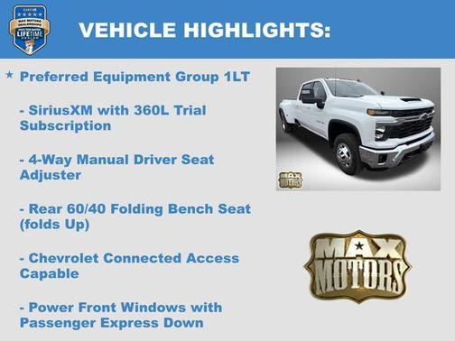 Summit White 2026 Chevrolet Silverado 3500 LT