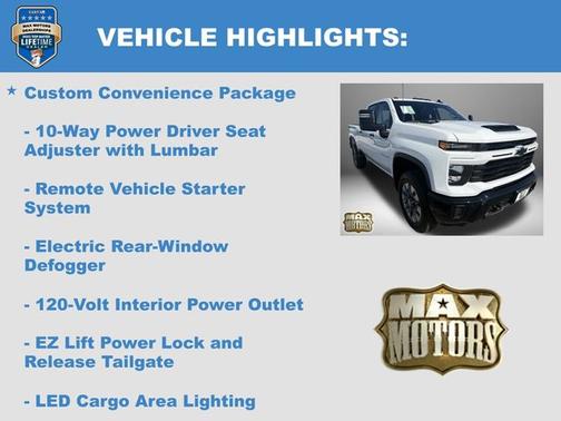 Summit White 2026 Chevrolet Silverado 2500 Custom