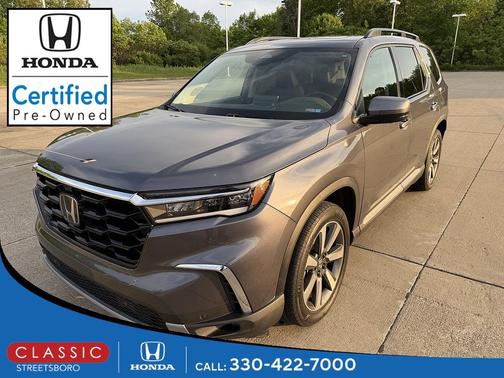 Modern Steel Metallic 2023 Honda Pilot AWD Elite