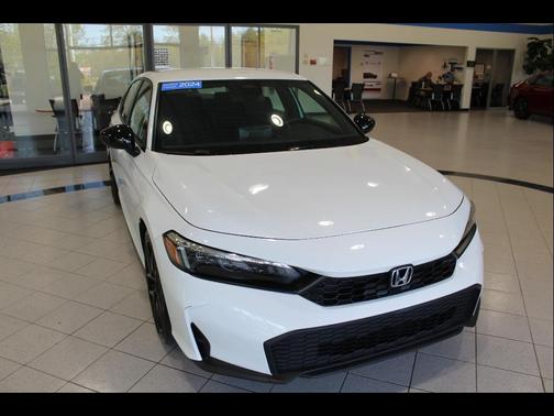 Platinum White Pearl 2025 Honda Civic Sport