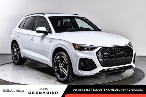 Glacier White Metallic 2025 Audi Q5 55 S line Premium Plus