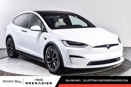 Pearl White Multi-Coat 2022 Tesla Model X Dual Motor All-Wheel Drive