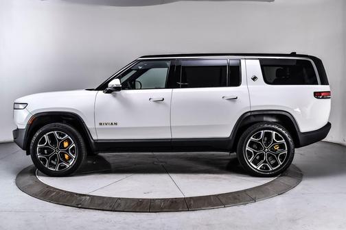Glacier White 2024 Rivian R1S Adventure Quad Motor Large Pack