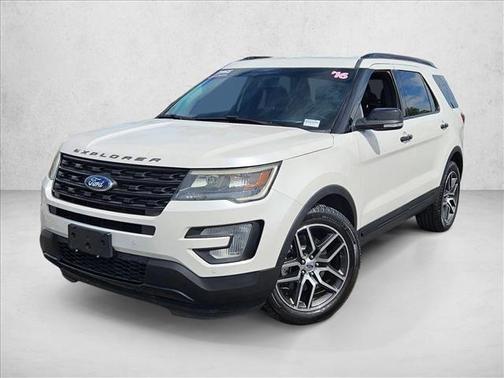 White Platinum Metallic Tri-Coat 2016 Ford Explorer Sport
