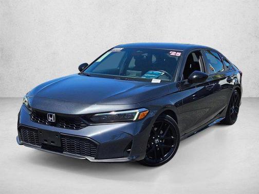 Solar Silver Metallic 2025 Honda Civic Sport