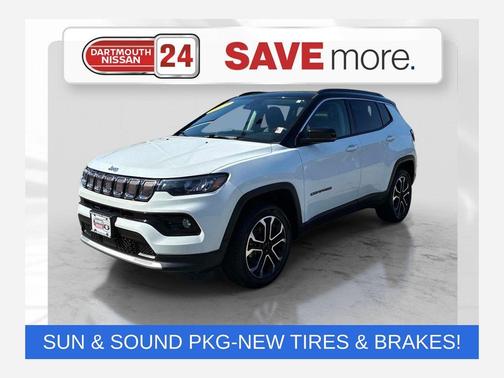 Bright White Clearcoat 2022 Jeep Compass Limited