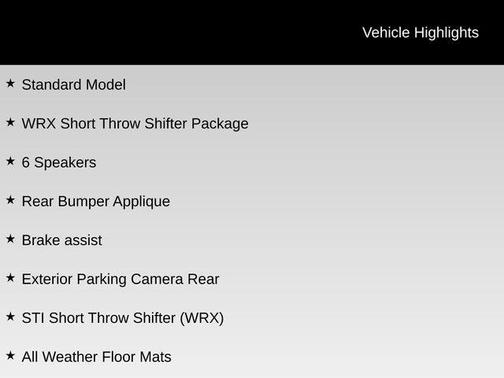 2015 Subaru WRX Base
