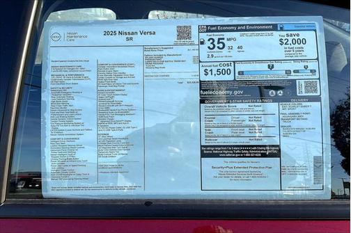 2025 Nissan Versa 1.6 S
