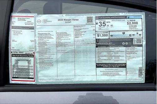 2025 Nissan Versa 1.6 S
