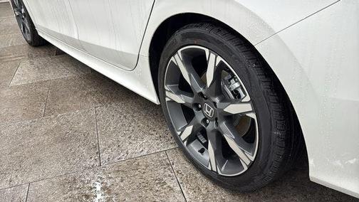 Platinum White Pearl 2026 Honda Civic Hybrid Sport Touring