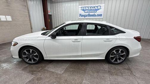 Platinum White Pearl 2026 Honda Civic Hybrid Sport Touring