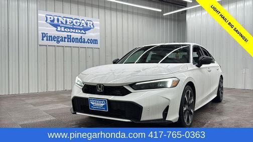 Platinum White Pearl 2026 Honda Civic Hybrid Sport Touring