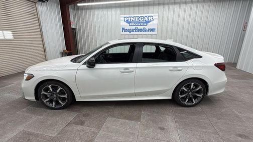 Platinum White Pearl 2026 Honda Civic Hybrid Sport Touring