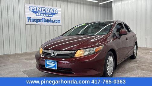 Maroon 2012 Honda Civic LX