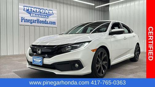 Platinum White Pearl 2020 Honda Civic Sport