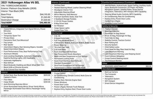 2021 Volkswagen Atlas SEL