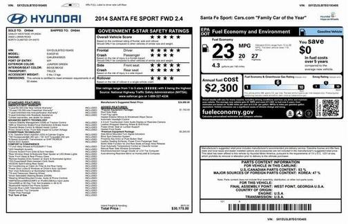 2014 Hyundai Santa Fe Sport 2.4L