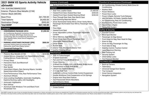Phytonic Blue Metallic 2021 BMW X5 xDrive40i