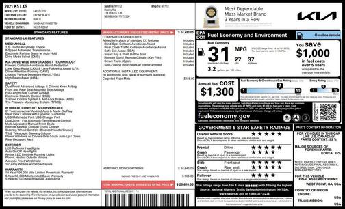 Ebony Black 2021 Kia K5 LXS