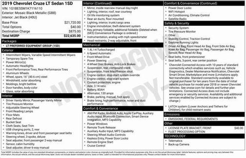 2019 Chevrolet Cruze LT
