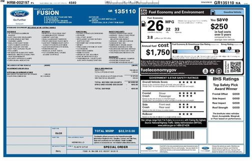 Ingot Silver 2016 Ford Fusion Titanium