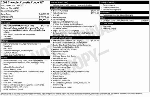2009 Chevrolet Corvette Base